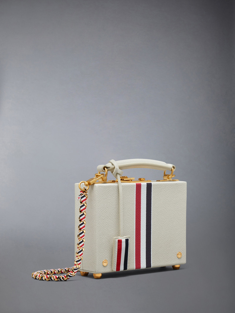 Thom Browne PEBBLE GRAIN RWB CHAIN MICRO ATTACHE CASE outlook