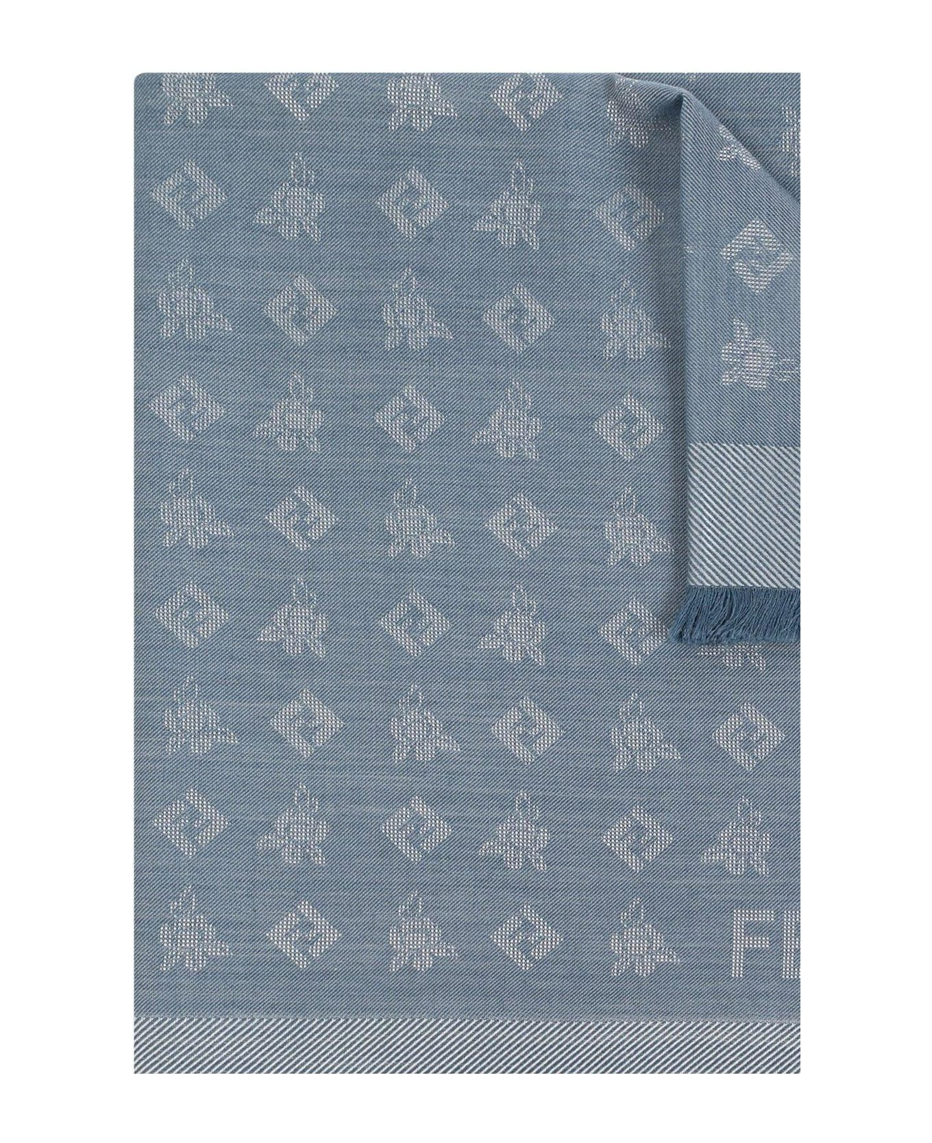 Ff Jacquard Frayed-edge Scarf - 2