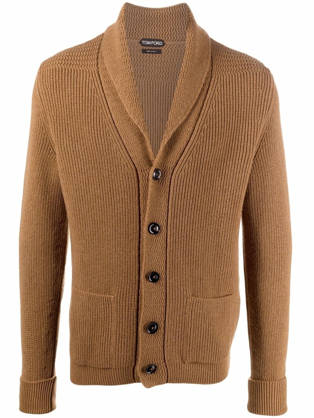 shawl-laped cashmere cardigan - 1