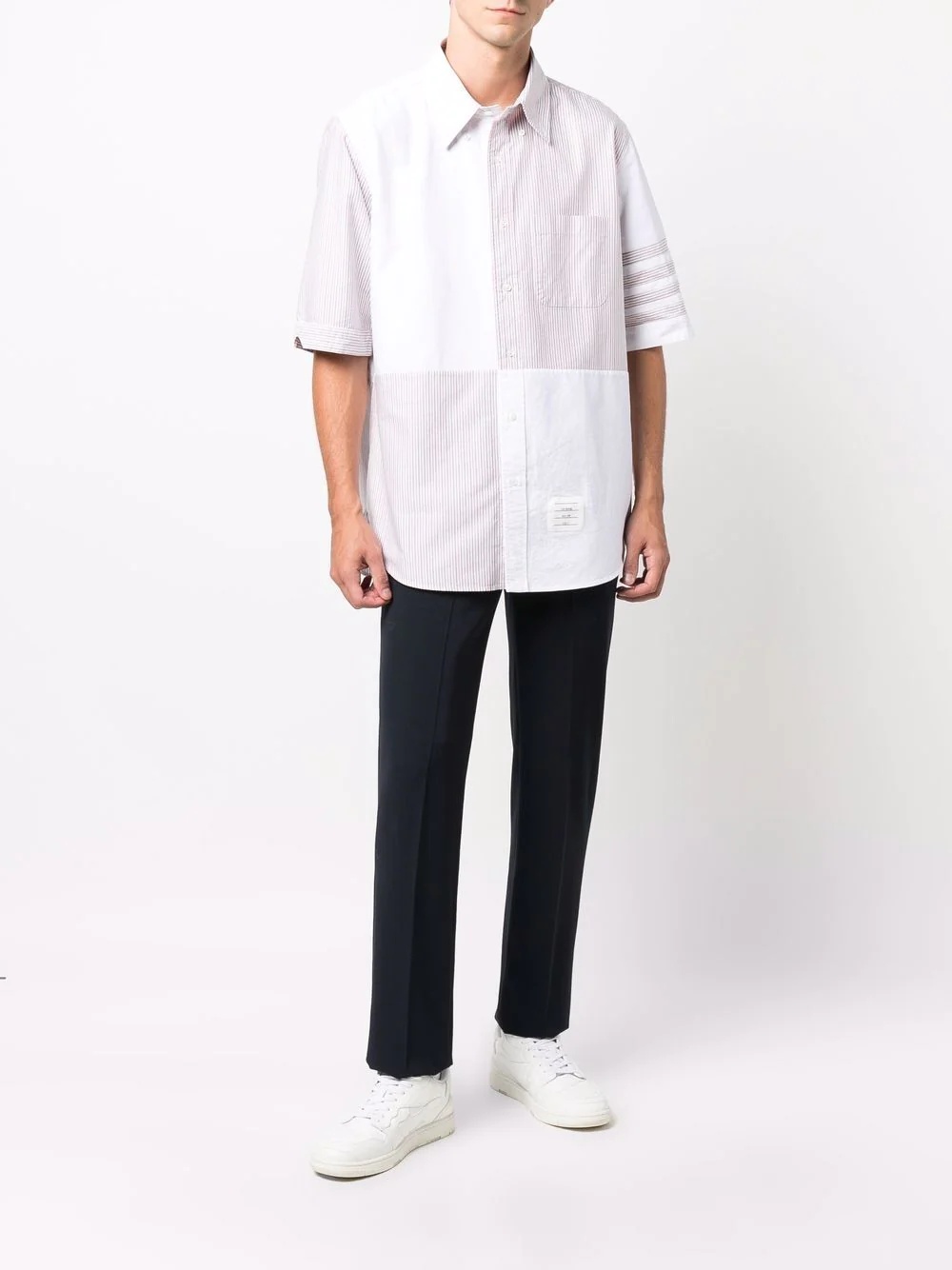 panelled four-bar shirt - 2