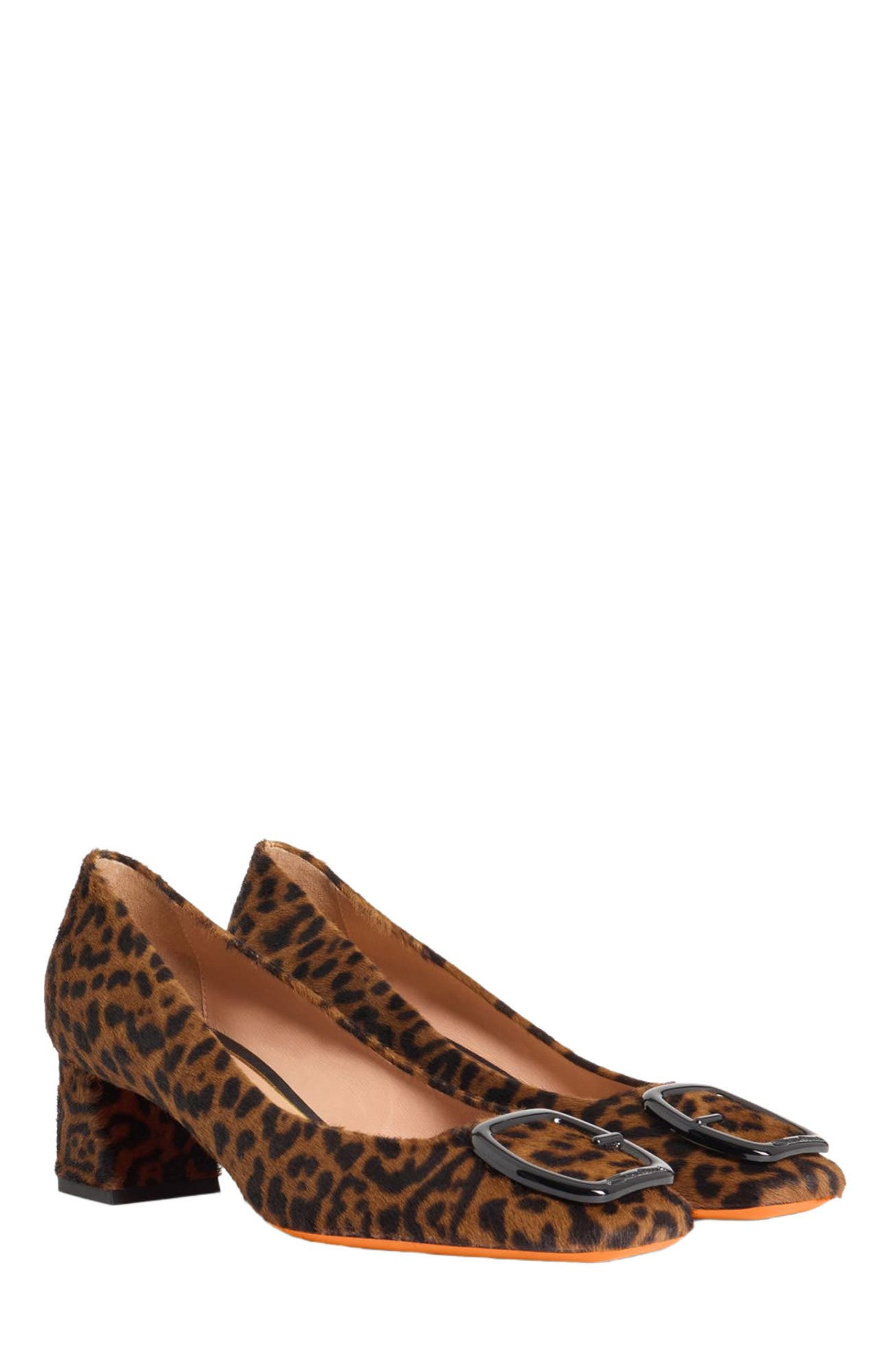 Santoni Women's animal-print cavallino mid-heel pump in Brown at Nordstrom - 7