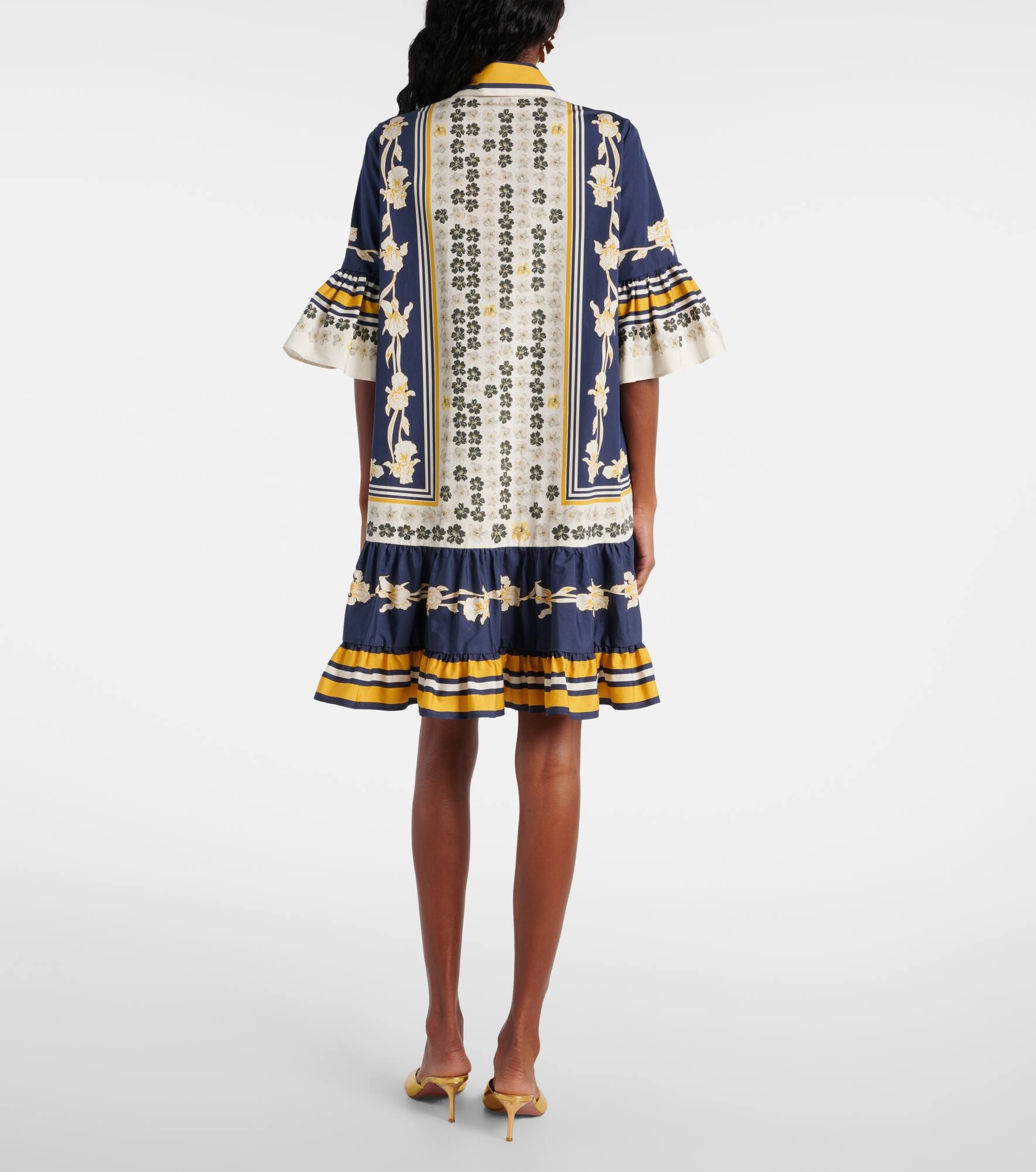 Choux printed cotton poplin shirt dress - 3