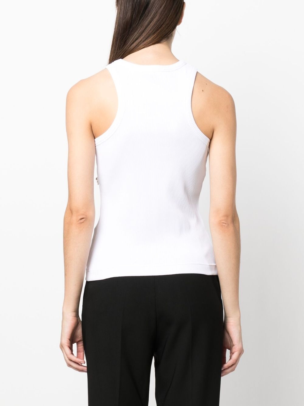 pearl-embroidered racerfront tank top - 4