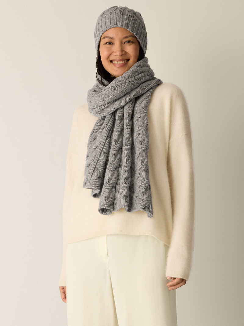 Cotton & Recycled Cashmere Scarf 3