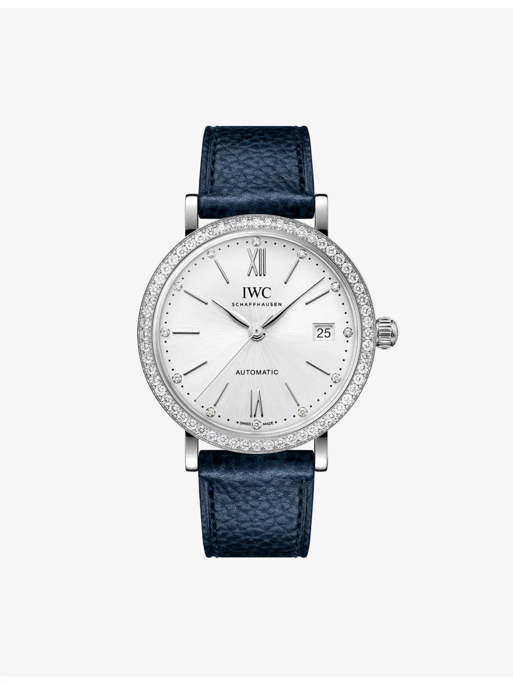 Portofino Stainless-Steel, Leather And 1.12ct Brilliant-Cut Diamond Automatic Watch 37mm - 1