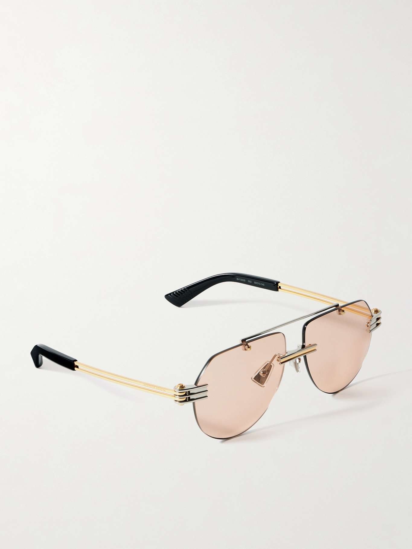Aviator-style gold and silver-tone sunglasses Silver - 3