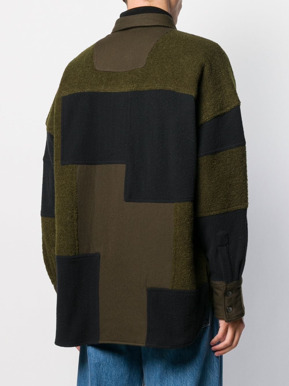 patchwork fleece jacket - 4