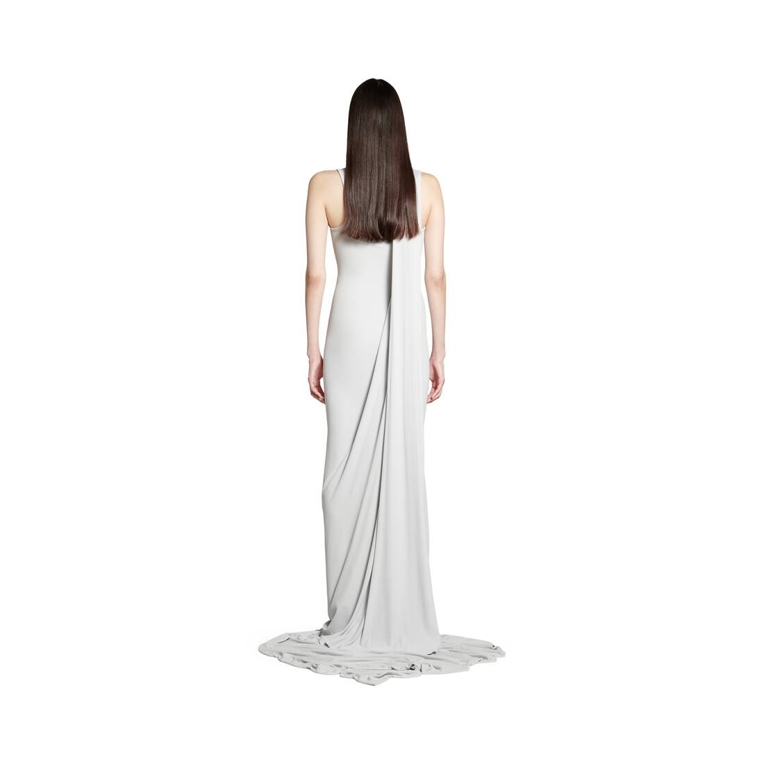 Women's Cb Tank Top Gown in Light Grey - 4