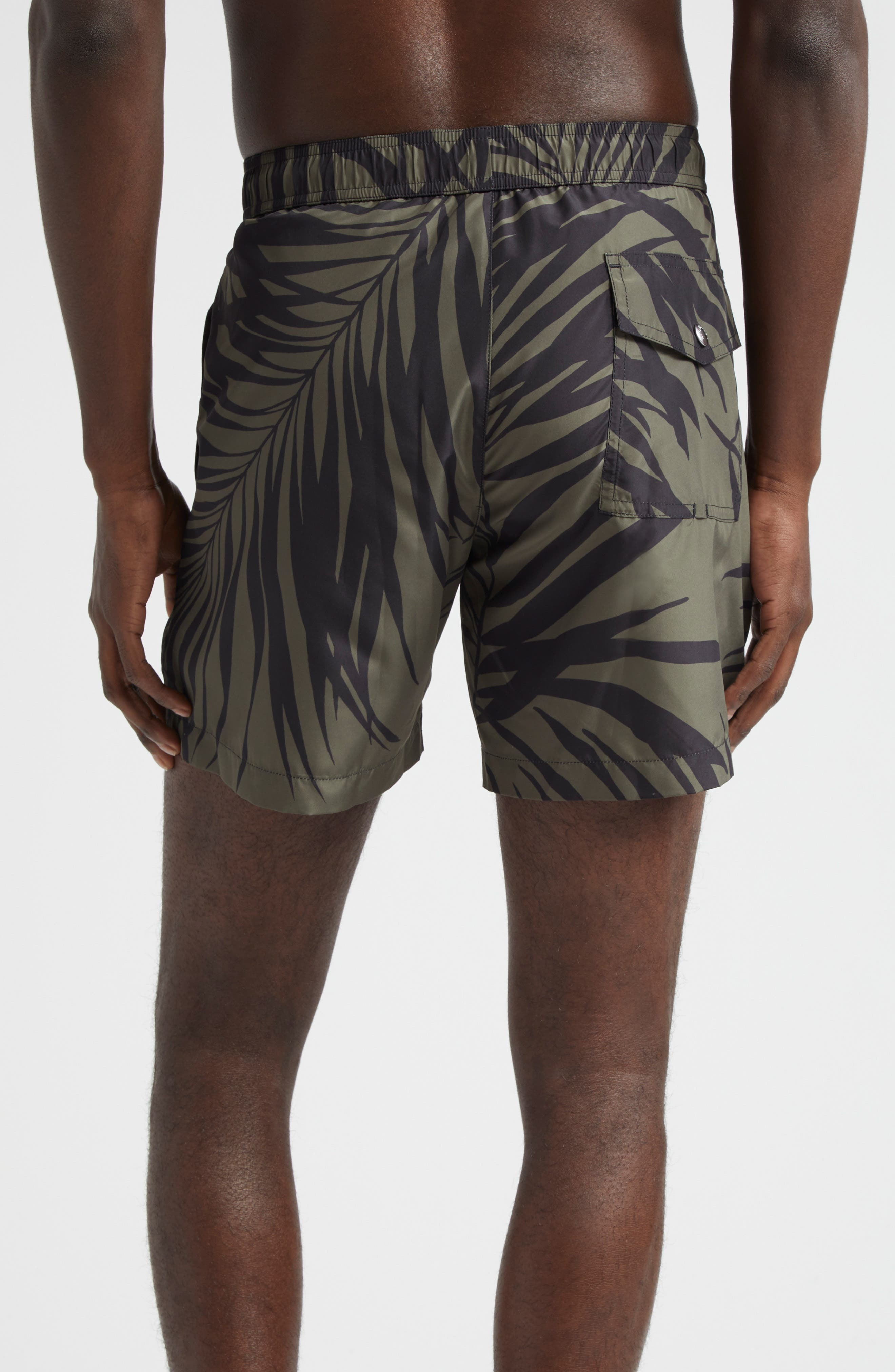 Palm Print Swim Trunks - 2