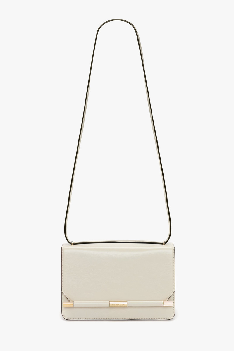 202 Crossbody Bag In Ivory Distressed Leather 1