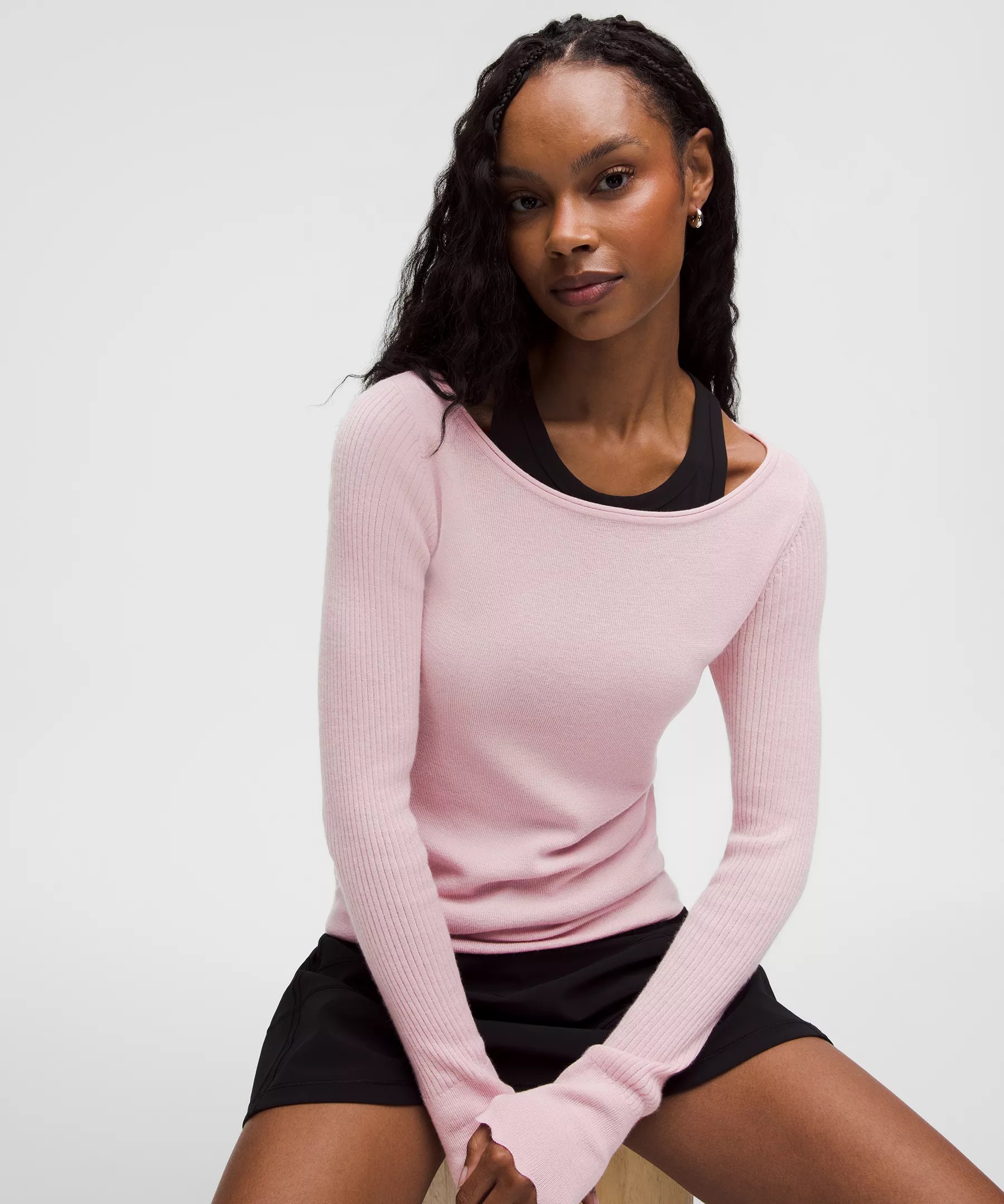 Cashmere Scalloped Cuff Crewneck - 6