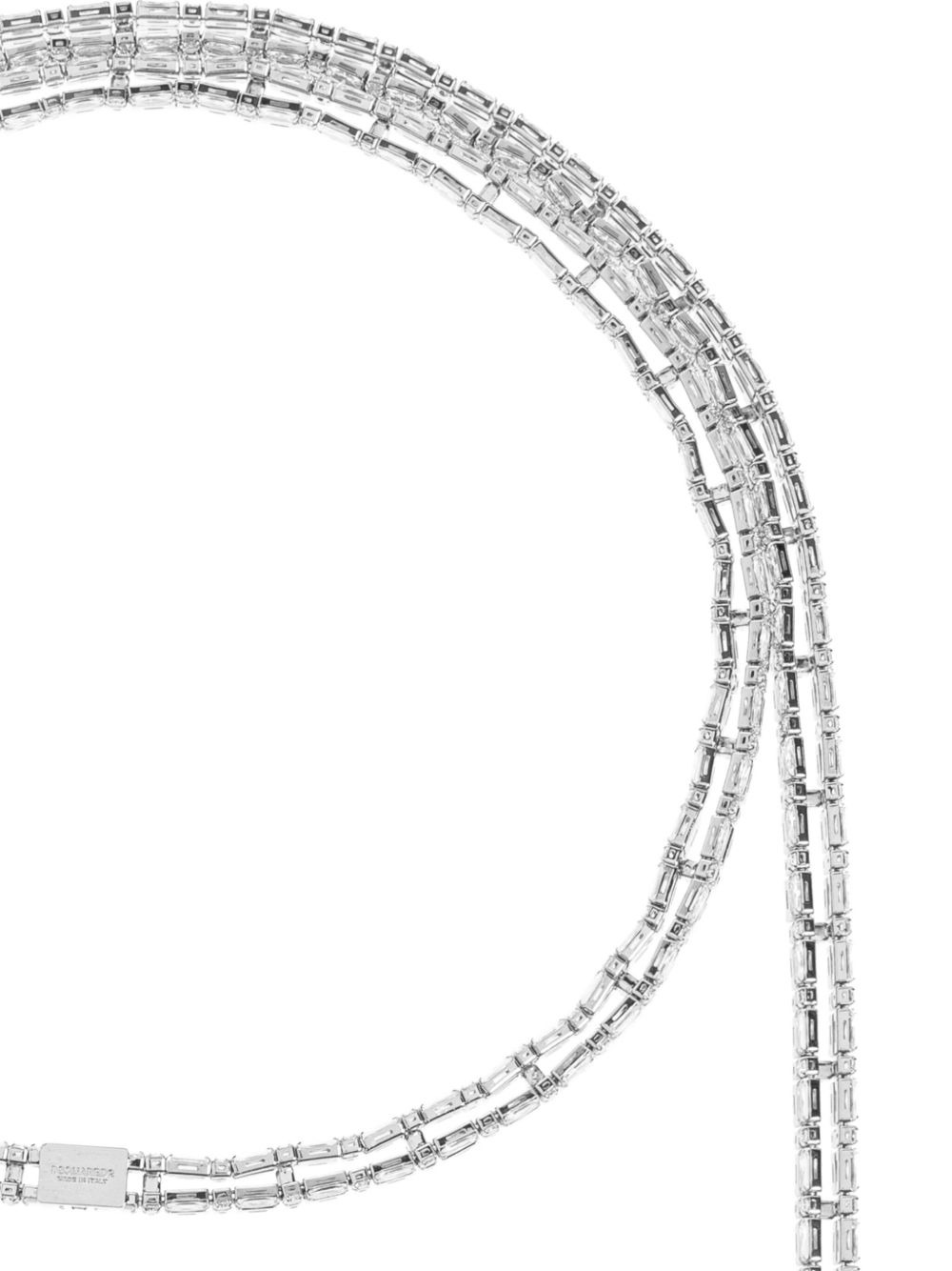 baguette-cut tassel-embellished necklace - 4