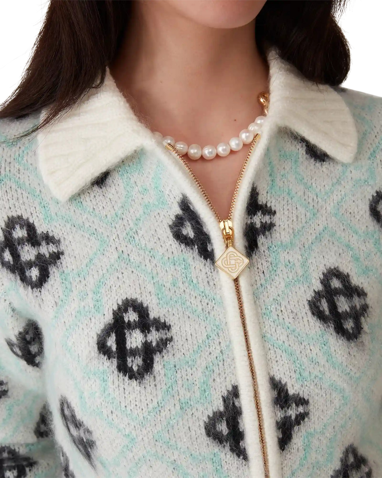 Mohair Monogram Zip Jumper - 5