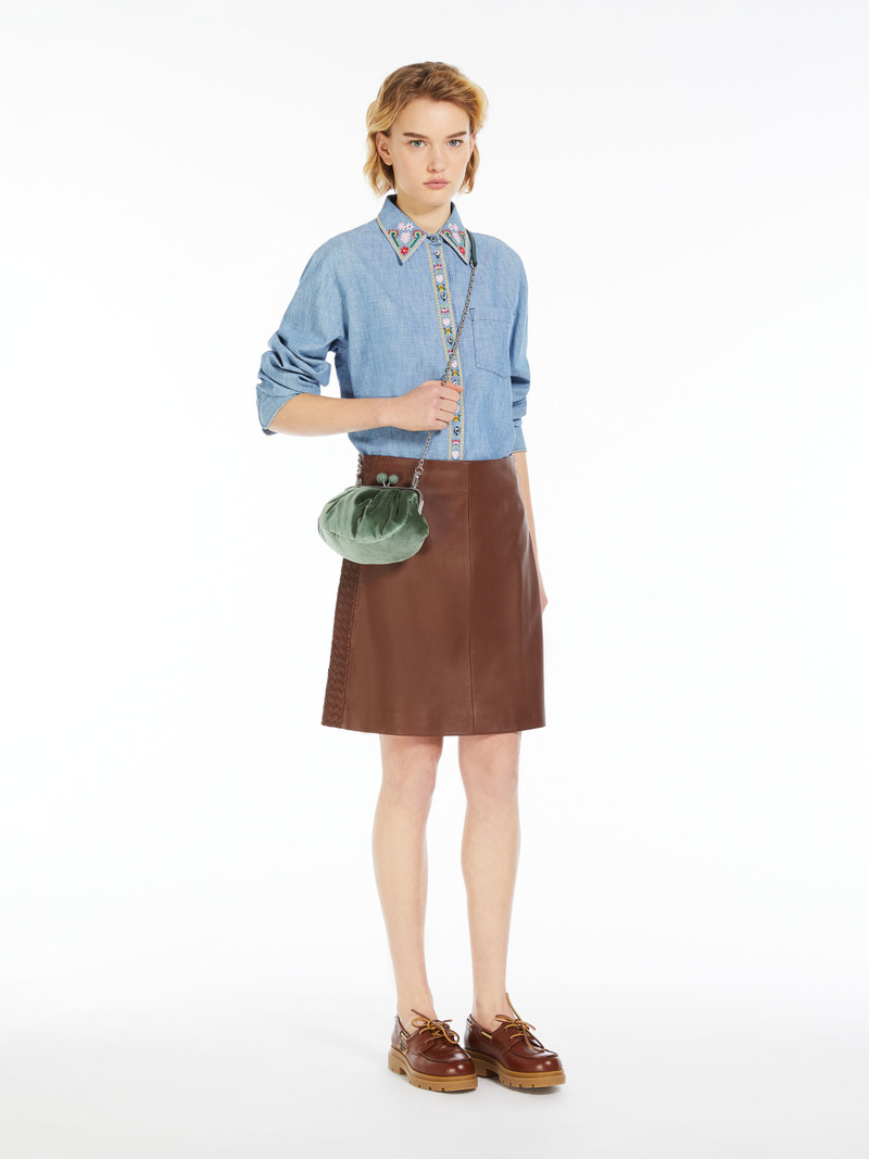 CAVOUR Small velvet Pasticcino Bag 7