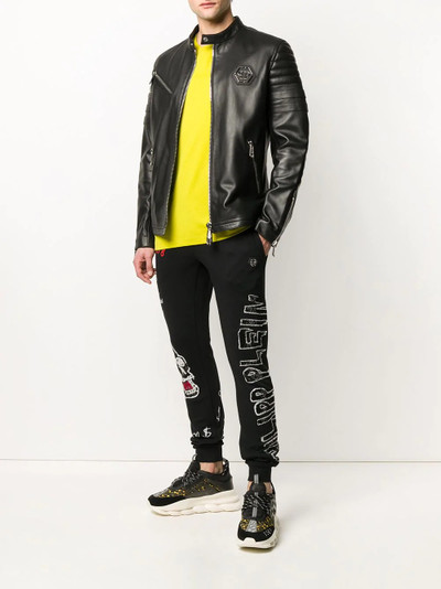 PHILIPP PLEIN Leather Moto jacket outlook