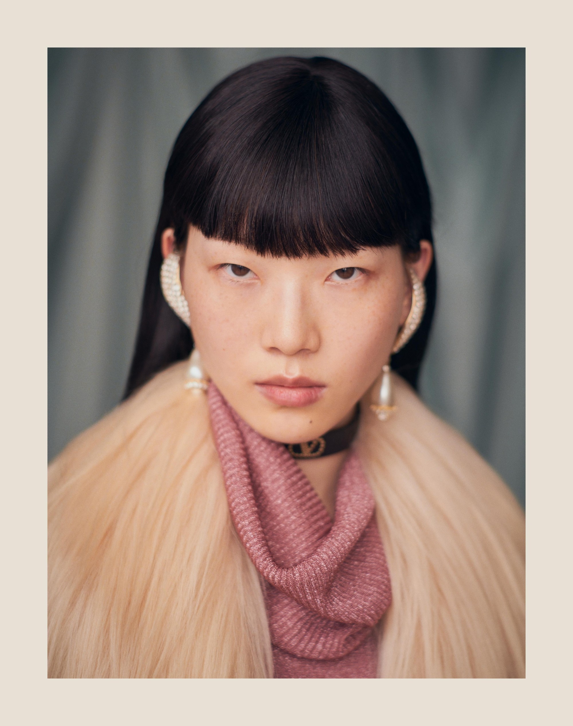 VALENTINO GARAVANI VLOGO SIGNATURE LEATHER AND METAL CHOKER - 6