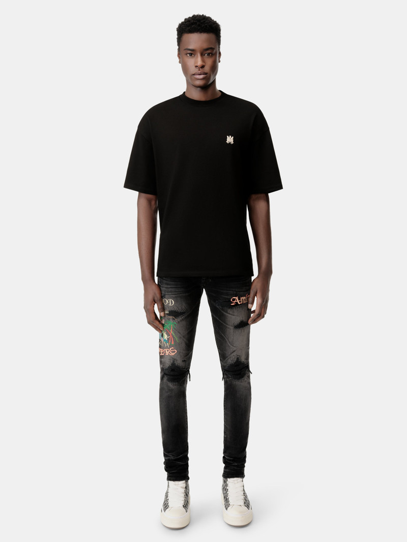 AMIRI EMBROIDERED SINNERS SKINNY JEAN outlook