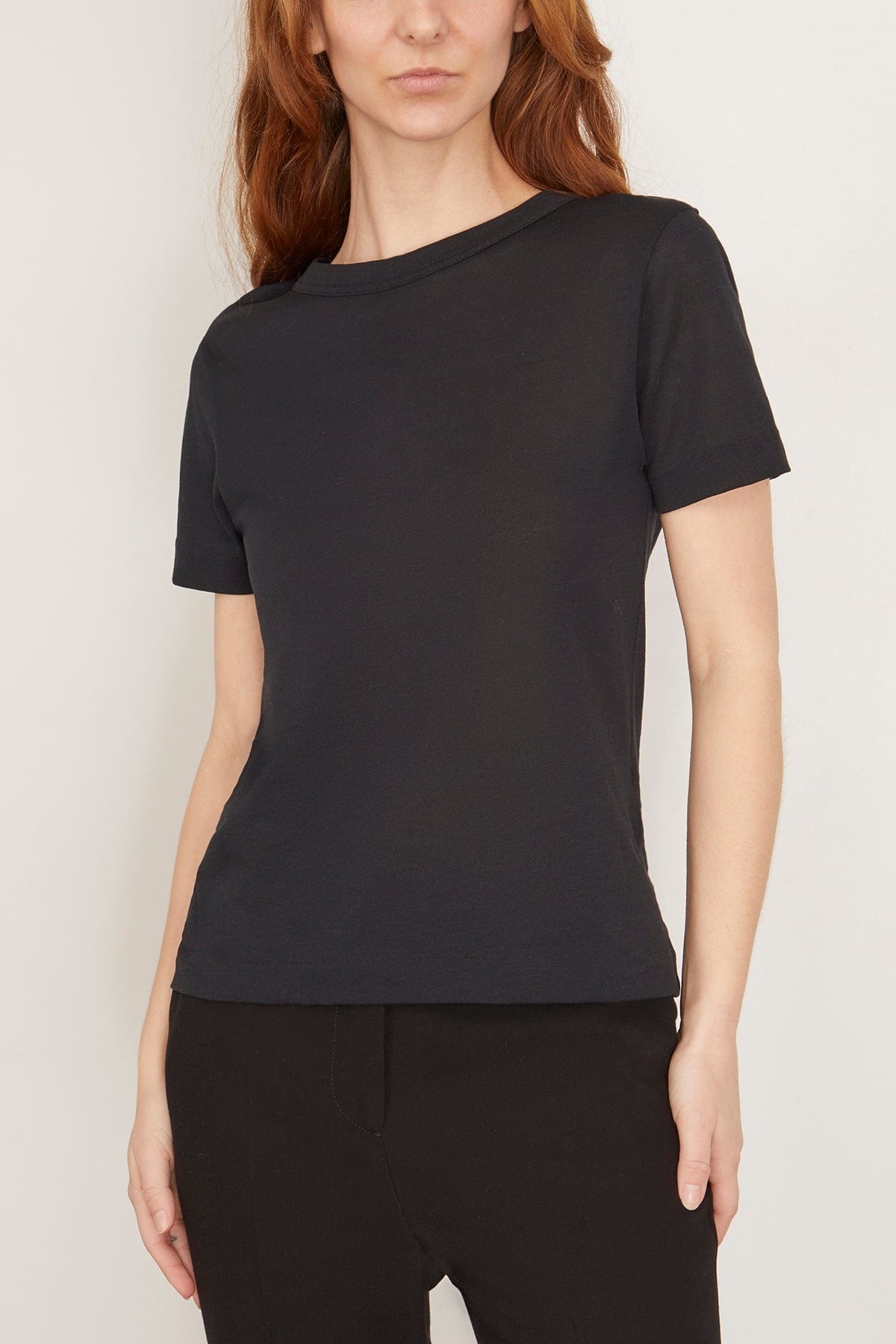 Lumina Organic Cotton Sheer Tee in Black - 3