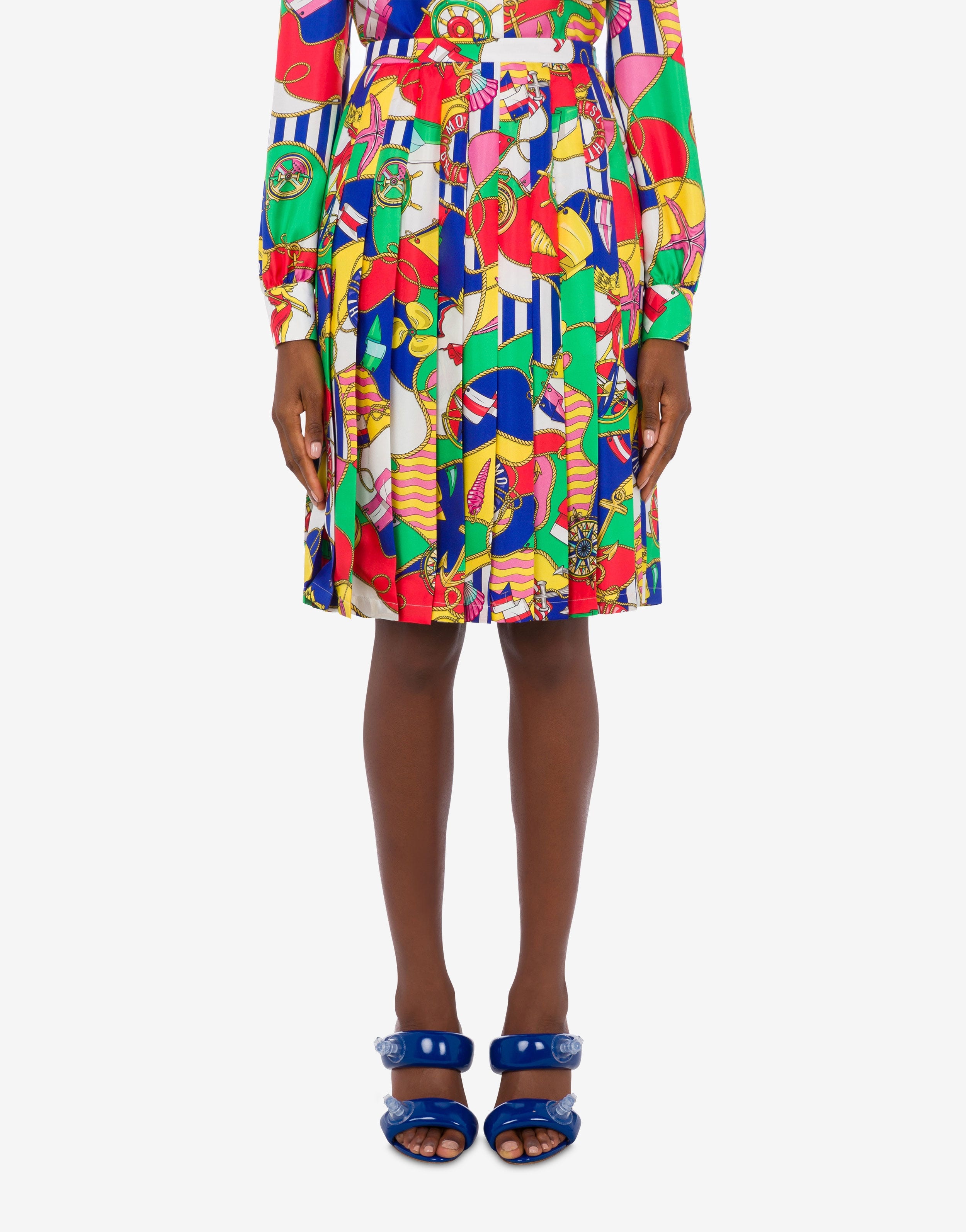 ALL-OVER NAUTICAL SILK TWILL SKIRT - 2