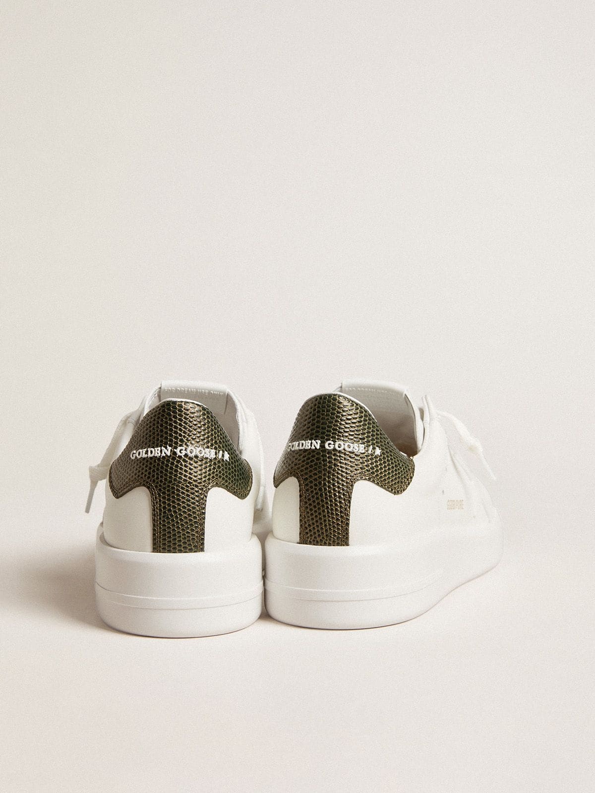 Men's Purestar with white leather star and dark green heel tab - 4