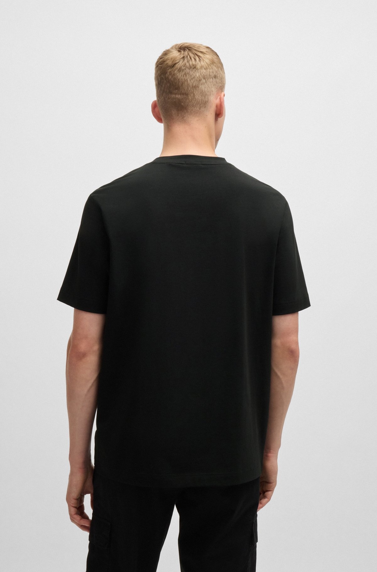 RELAXED-FIT T-SHIRT IN STRETCH COTTON WITH LOGO PRINT - 5