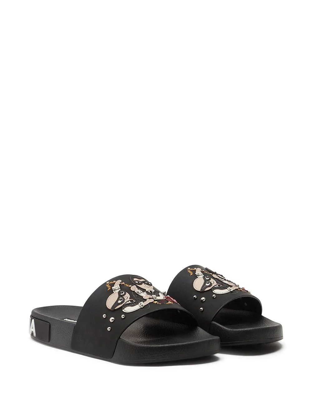 studded stylist patch sliders - 2