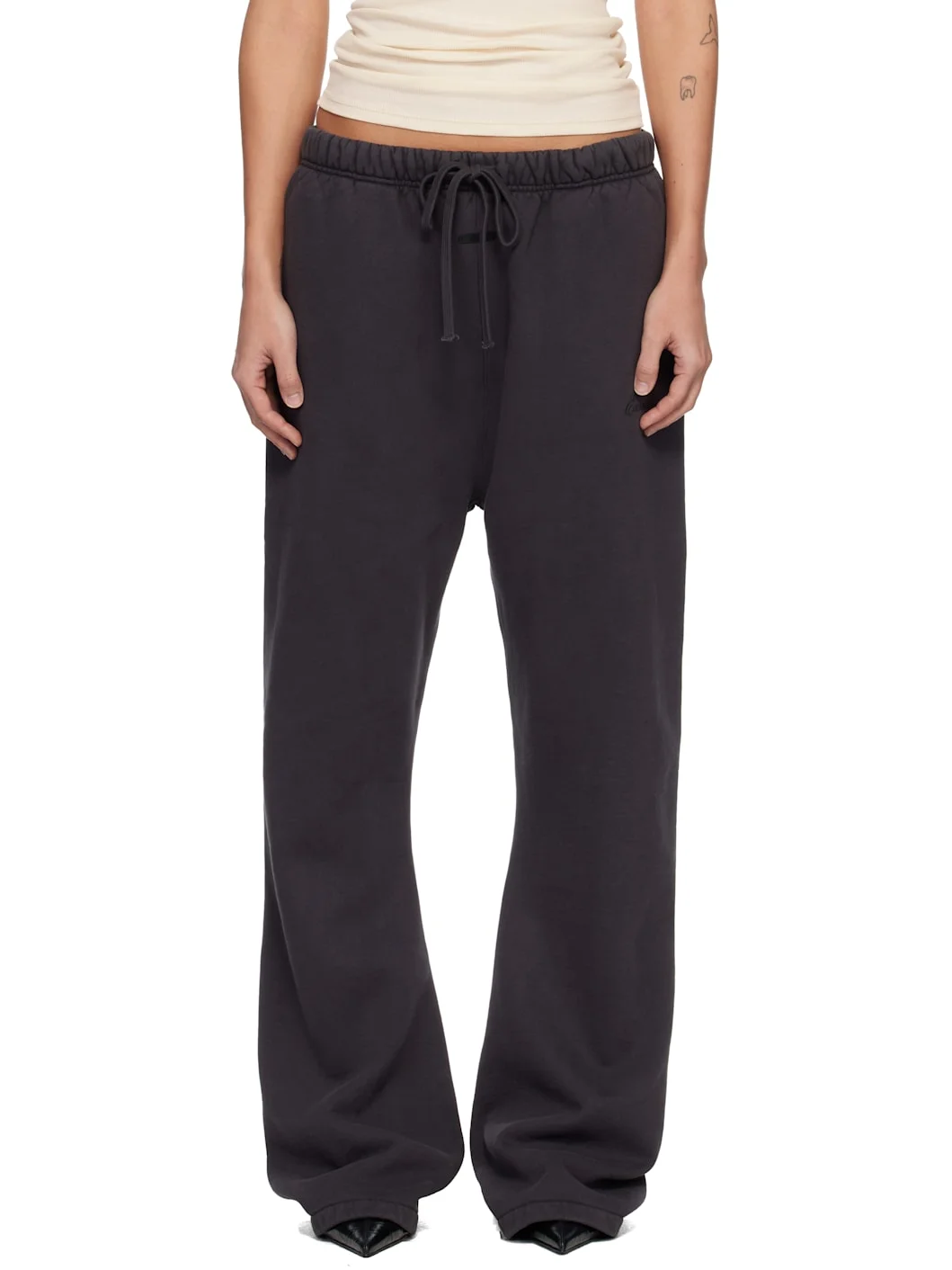 Black Signature Classic Fit Flare Sweatpants - 1