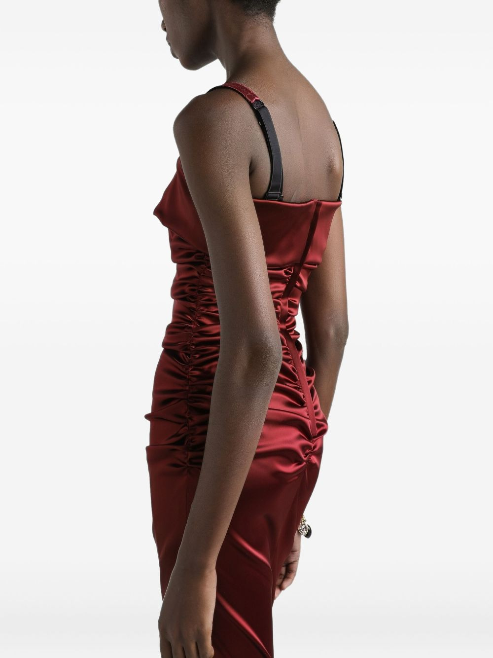 satin midi dress - 4