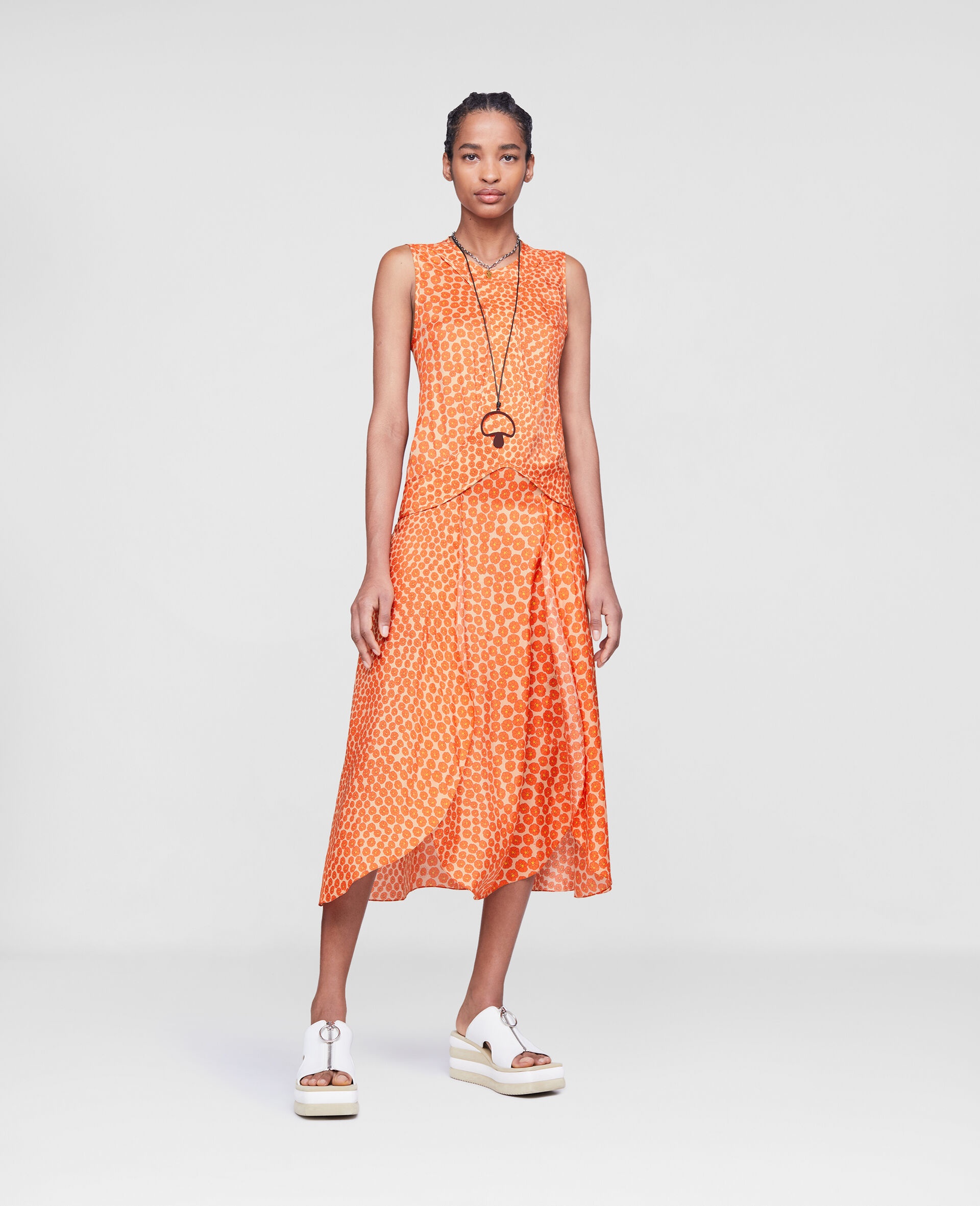 Floral Silk Midi Dress - 2
