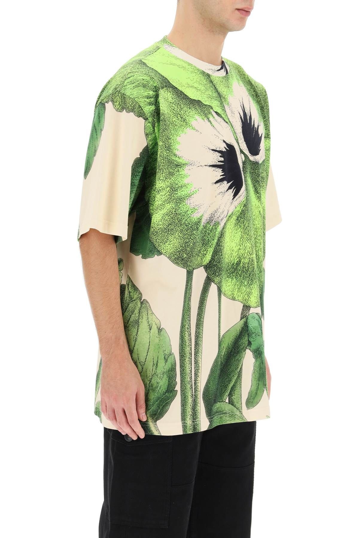 PANSY PRINT OVERSIZED T-SHIRT - 3