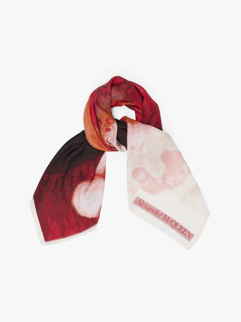 Women's Galactic Iris Shawl in Ivory/amber - 2