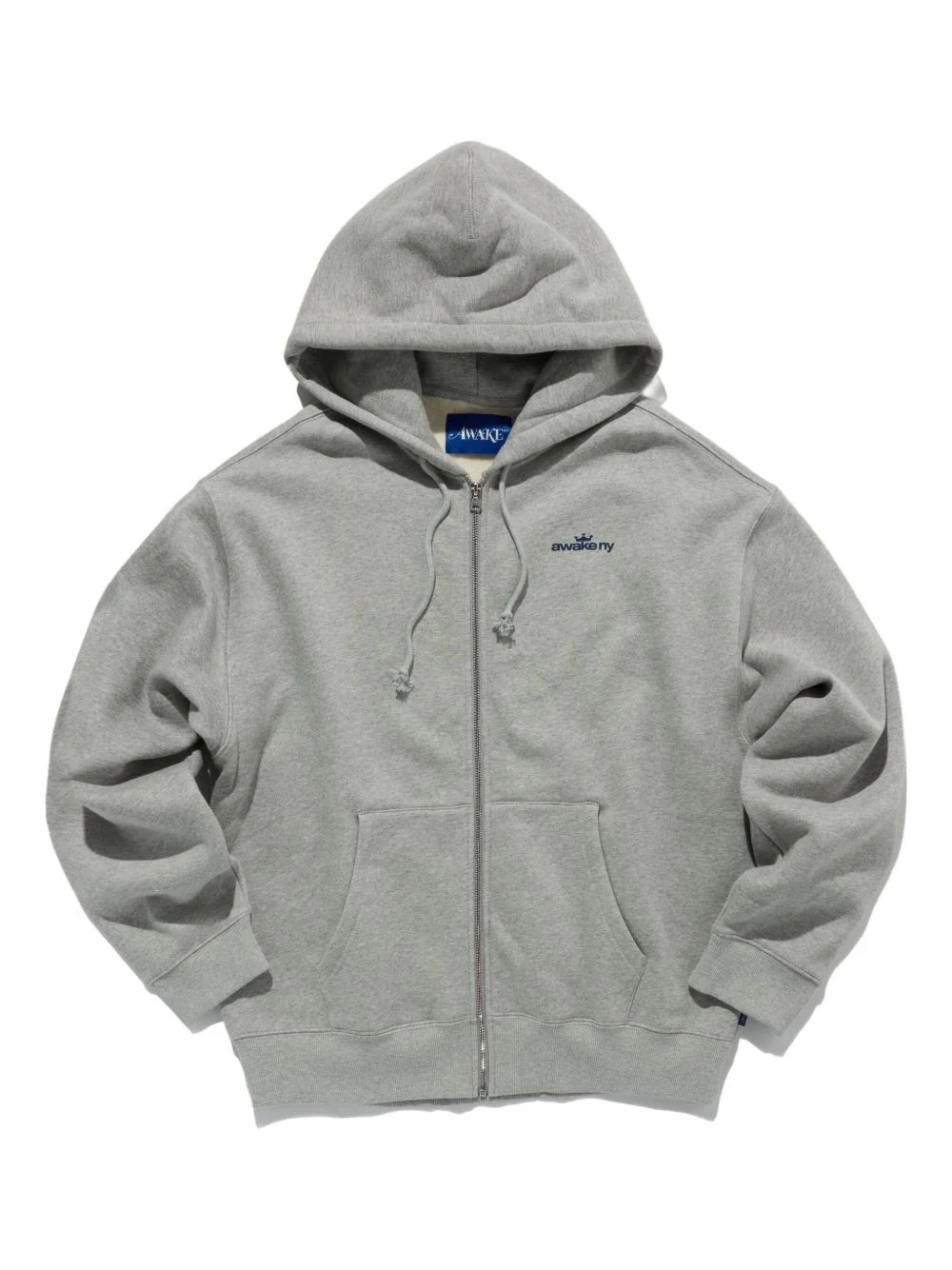 crown-logo zip-up hoodie - 1