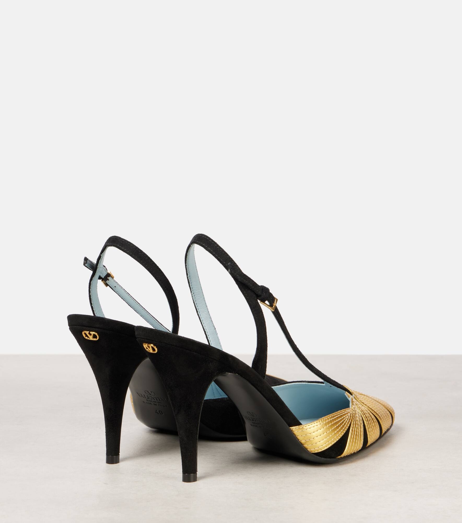 Foliefoliage 90 suede and leather pumps - 2
