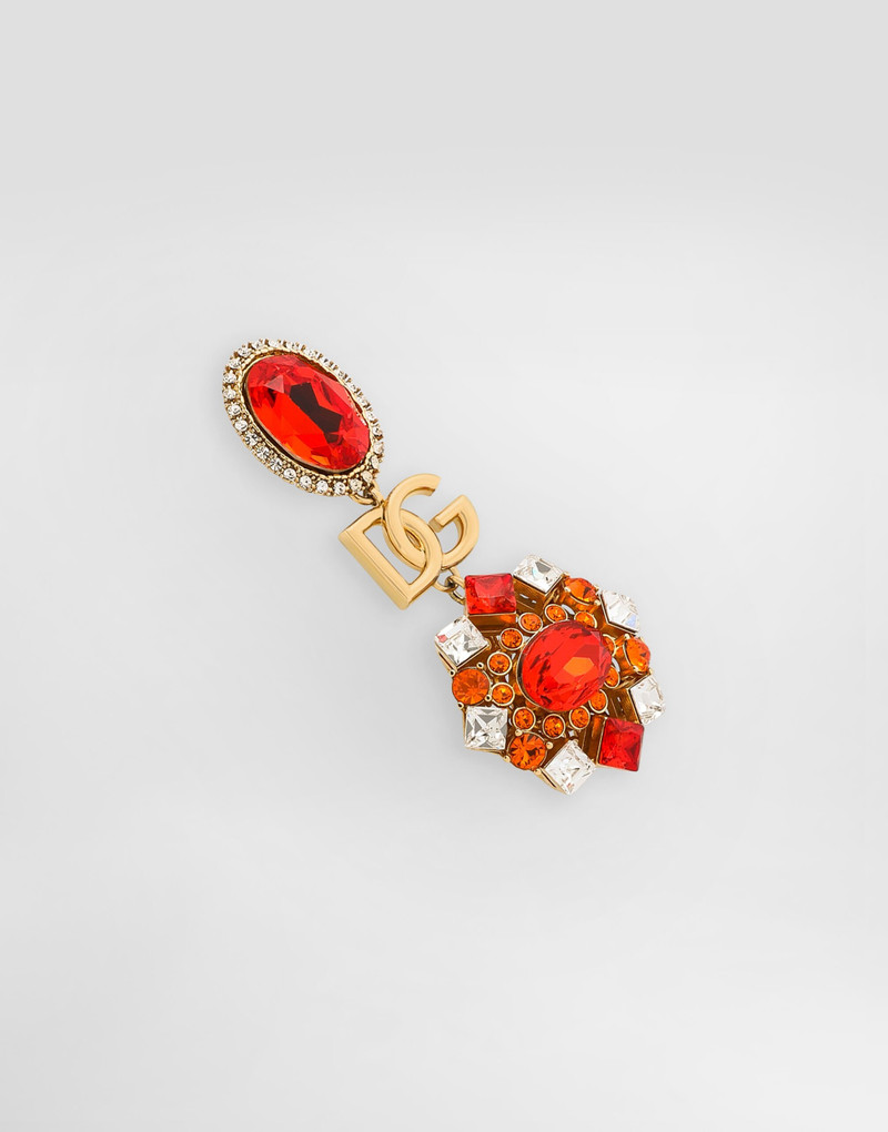 Clip earrings with rhinestones 3