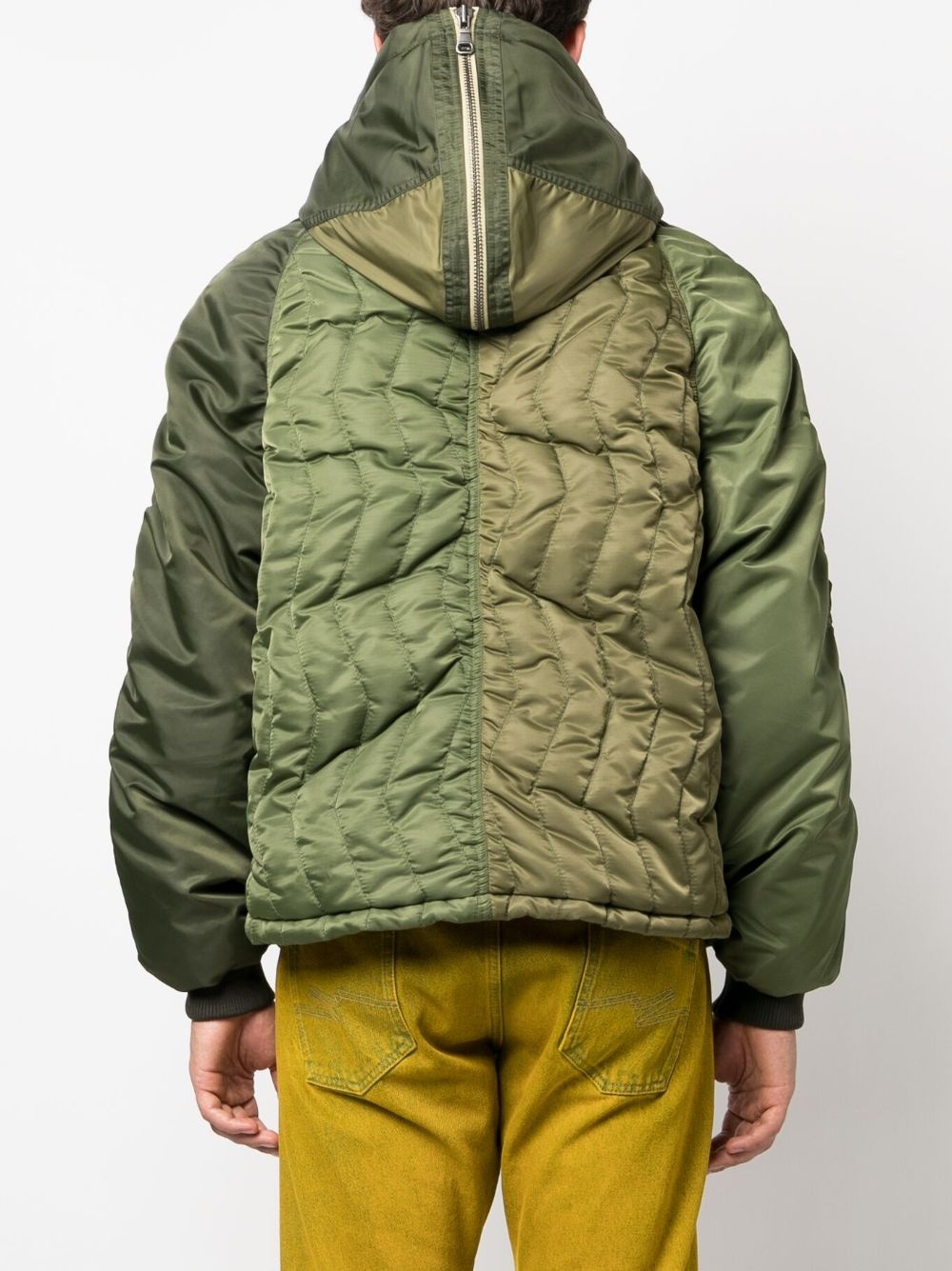 colour-block quilted bomber jacket - 5
