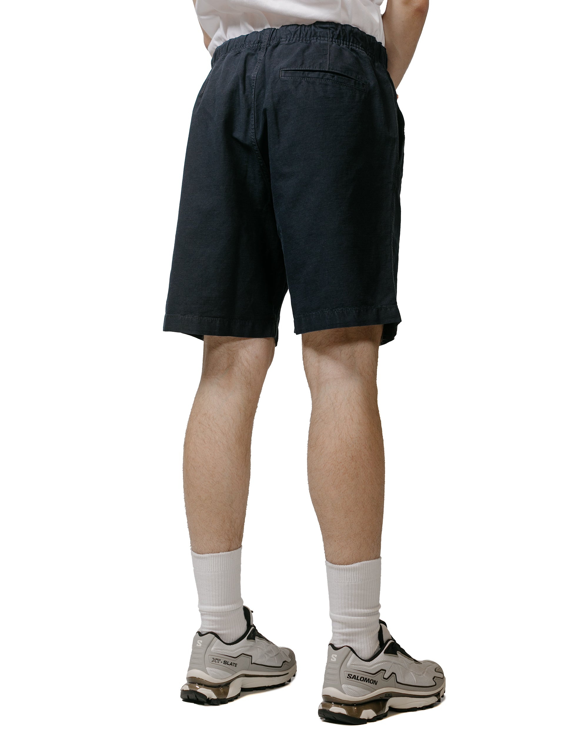 Ezra Relaxed Cotton Linen Short Dark Navy - 3