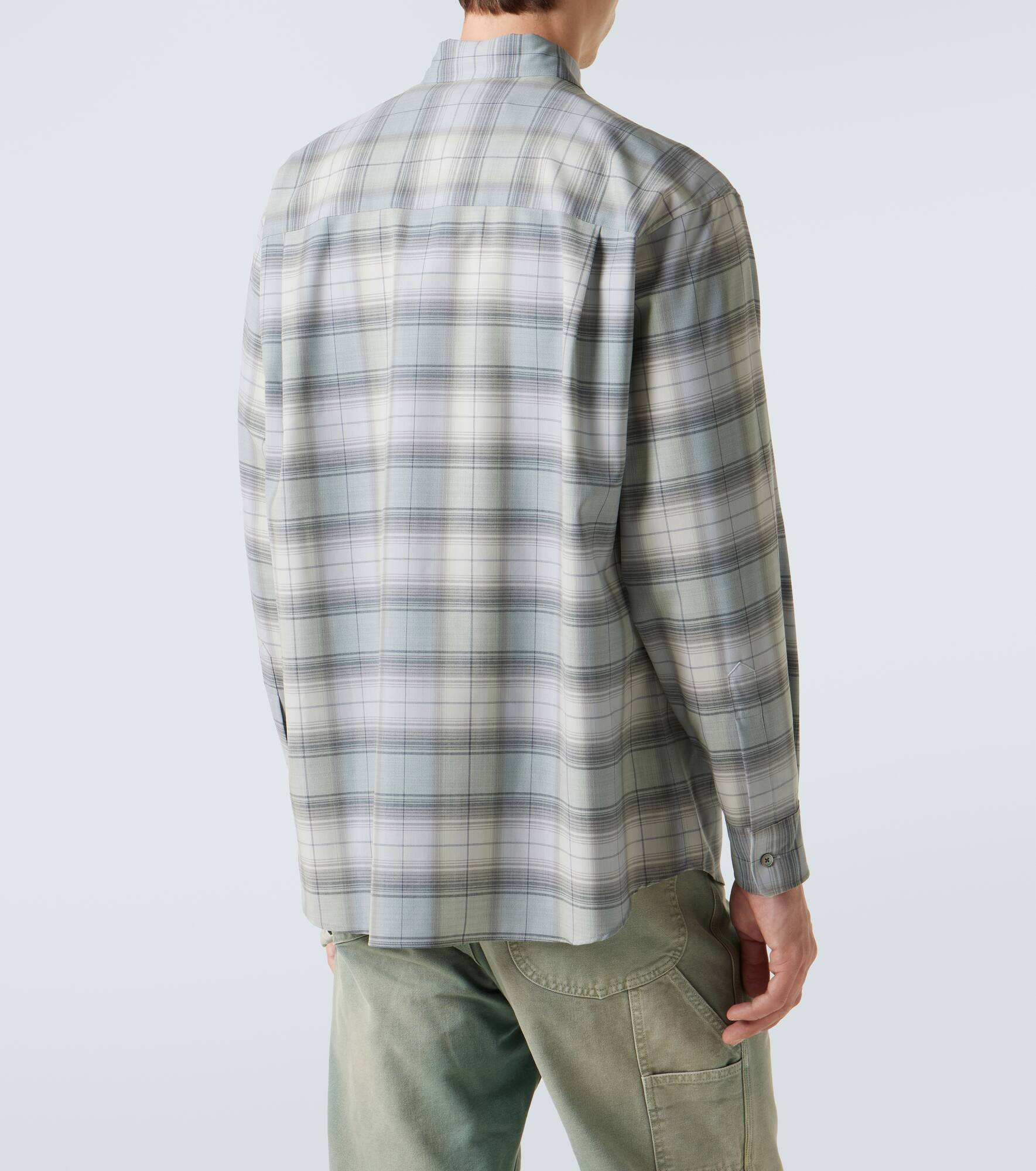 Checked wool shirt - 4
