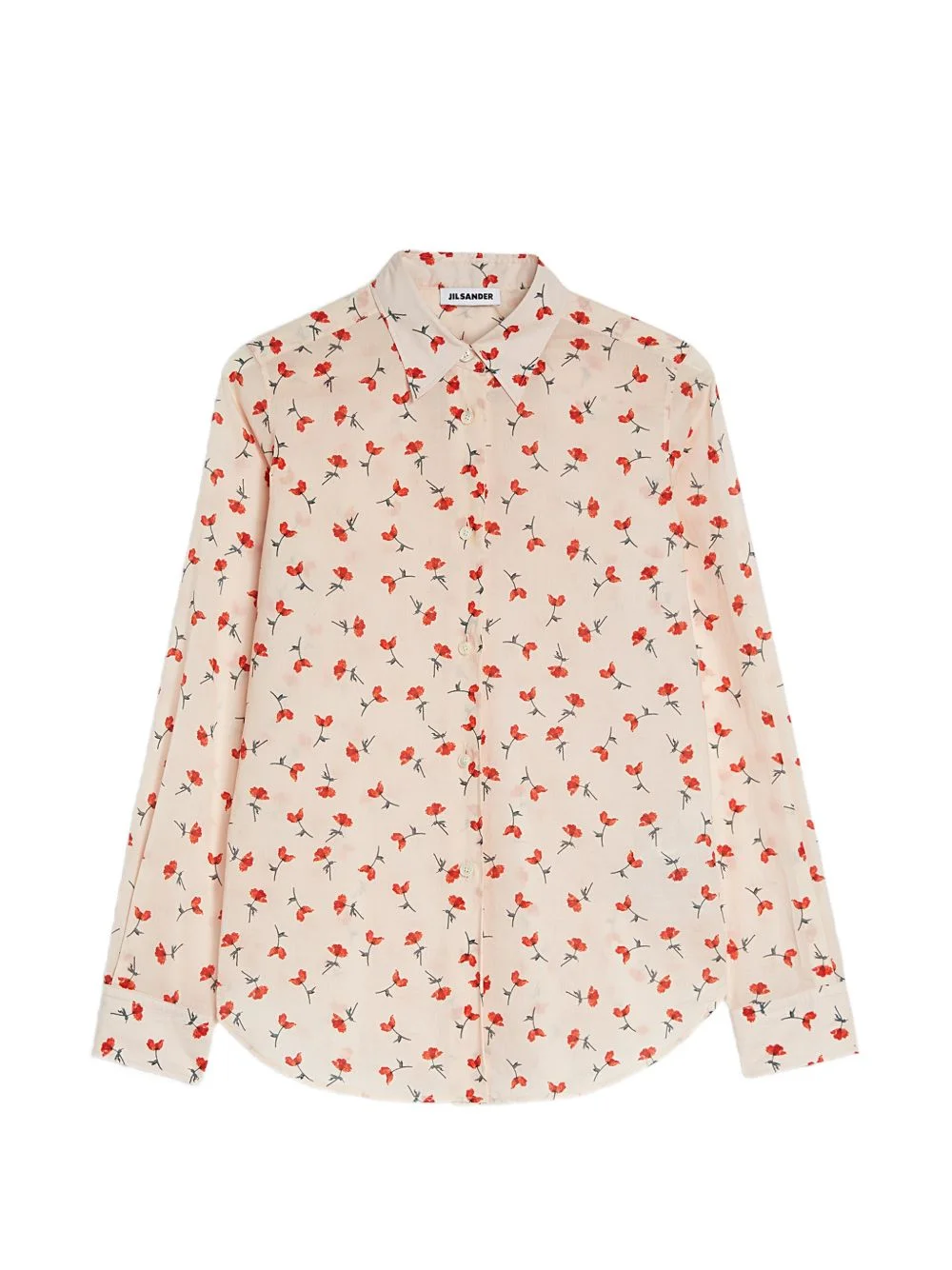 floral-printed cotton shirt - 1