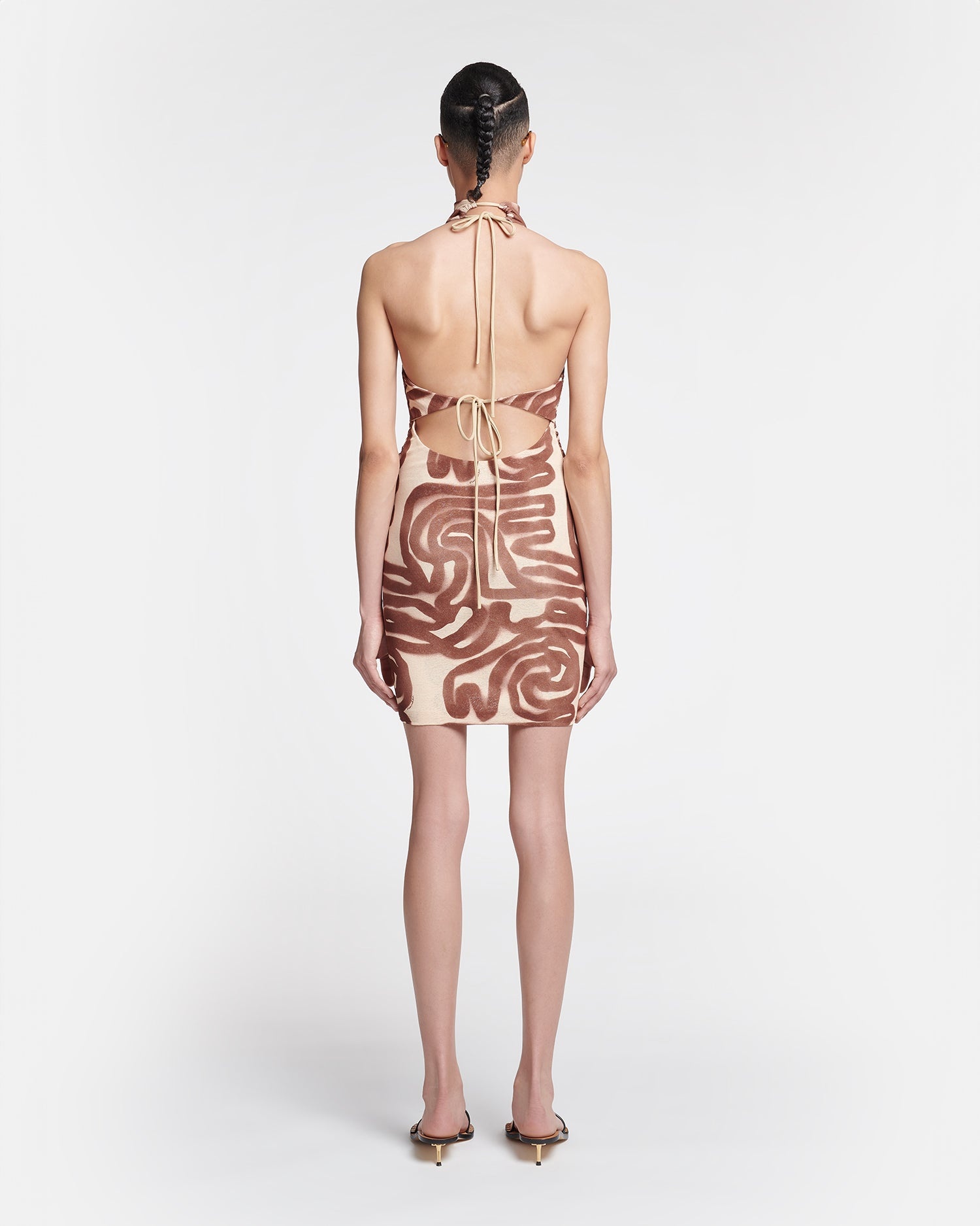 Printed Mesh-Jersey Mini Dress - 5
