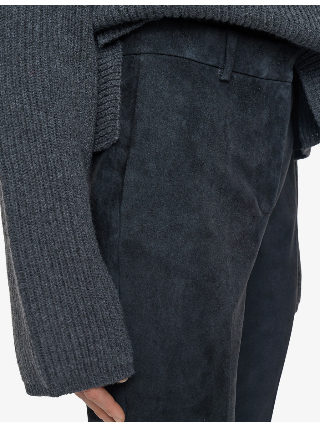 Coleman Straight-Cut Stretch-Suede Trousers - 5