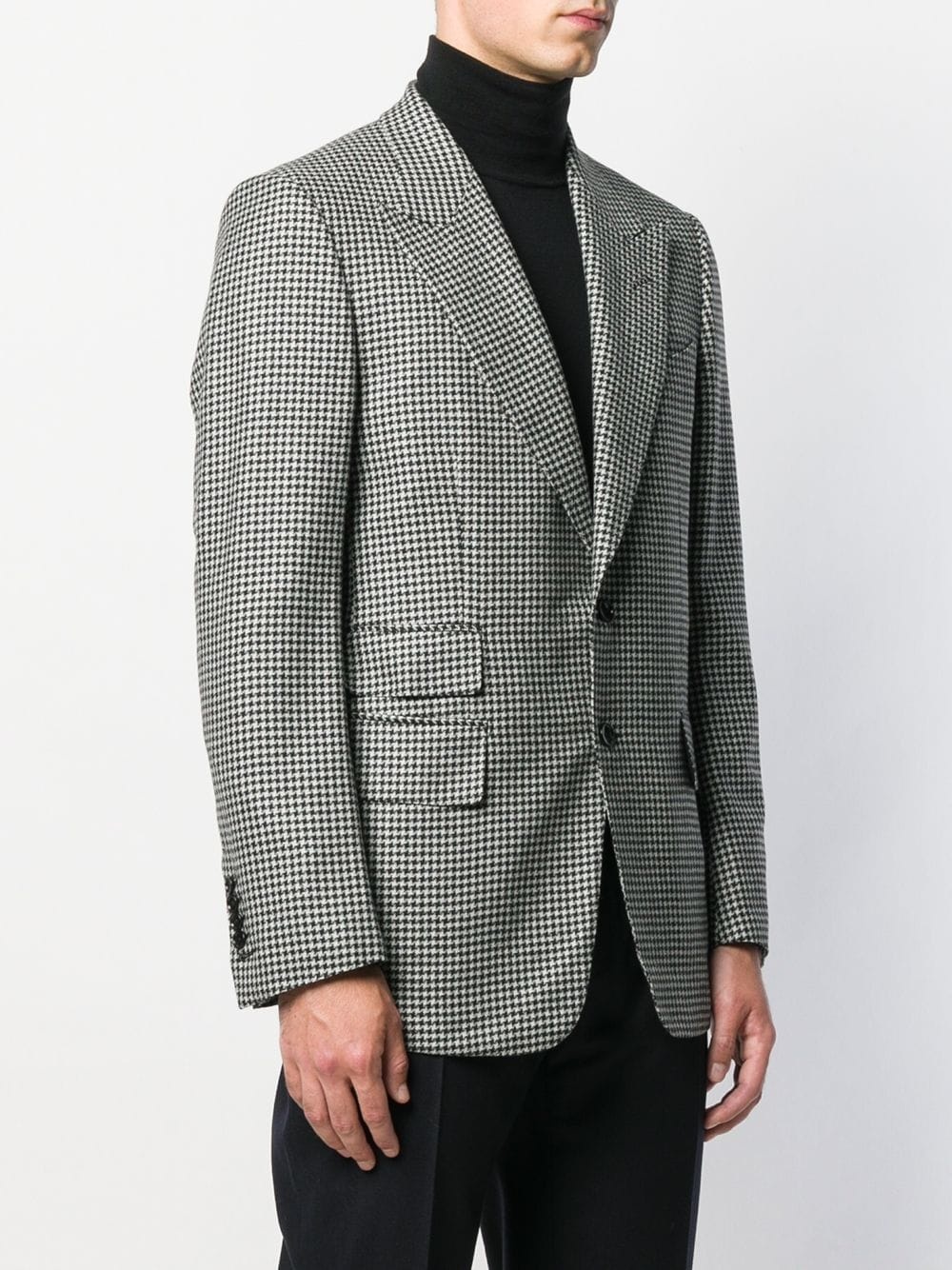 houndstooth wool blazer - 3