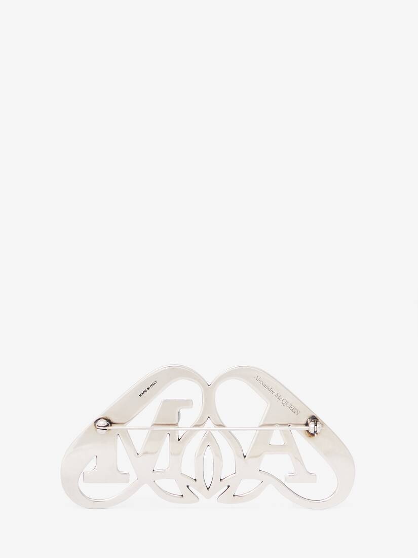 Men's The Seal Brooch in Silver - 3