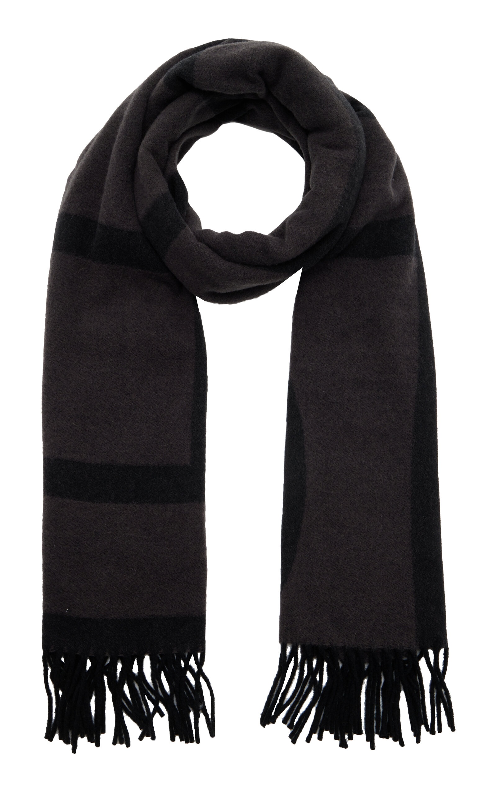 Monogram Wool Scarf black - 1