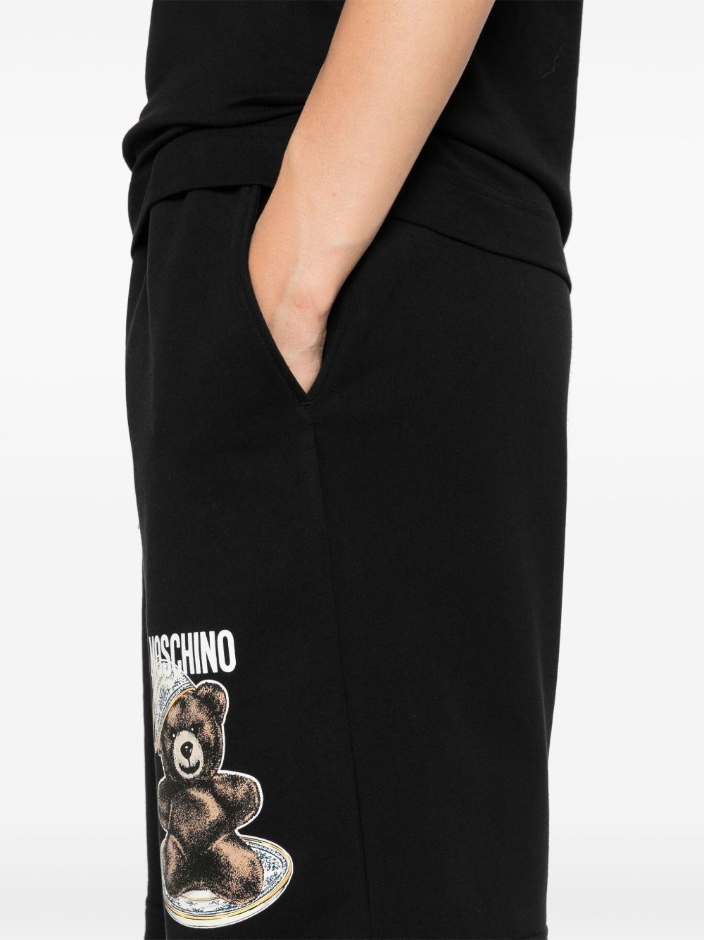 Bear-print track shorts - 5