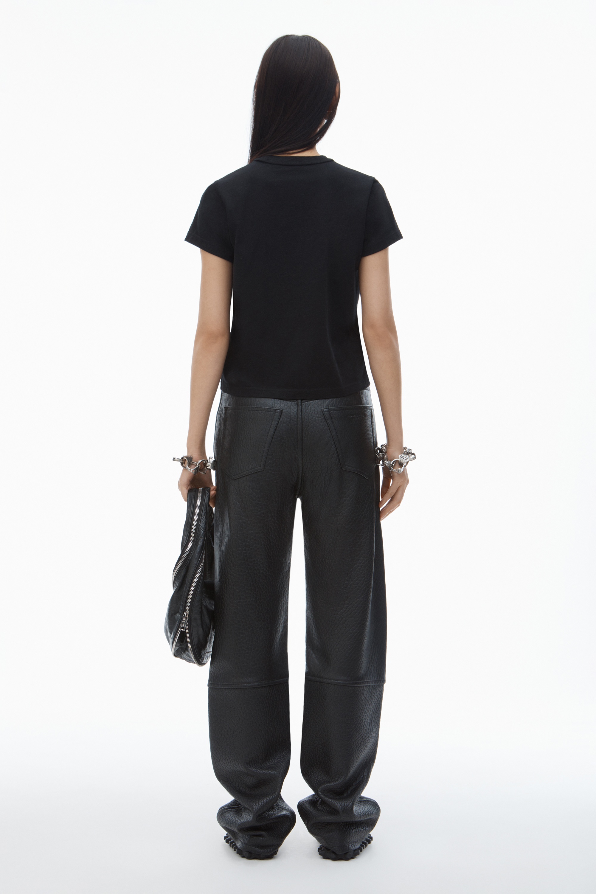 Distressed Logo Shrunken Tee in Cotton Jersey - 4