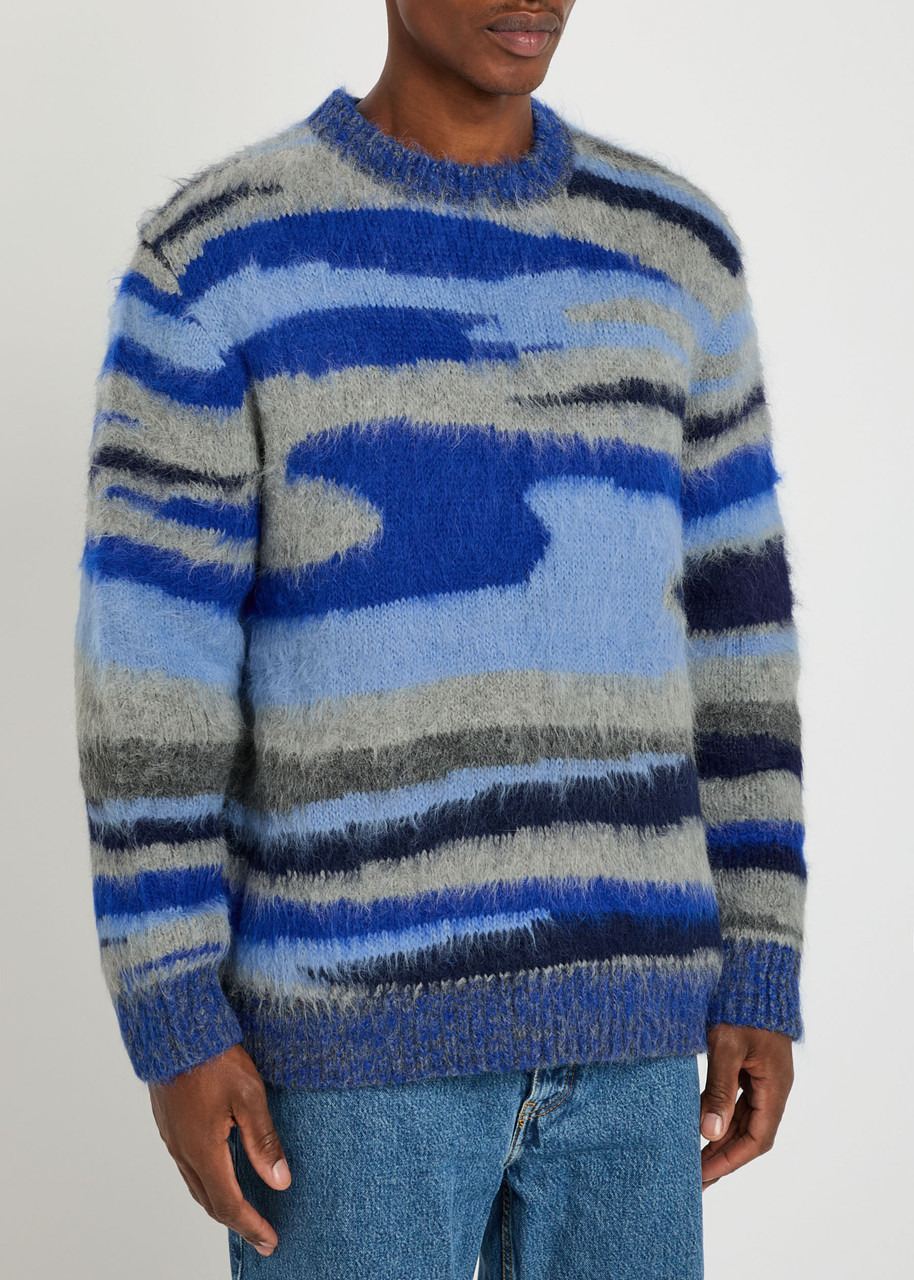 The Elder Statesman Topo Jacquard Brushed Alpaca-blend Jumper - 2