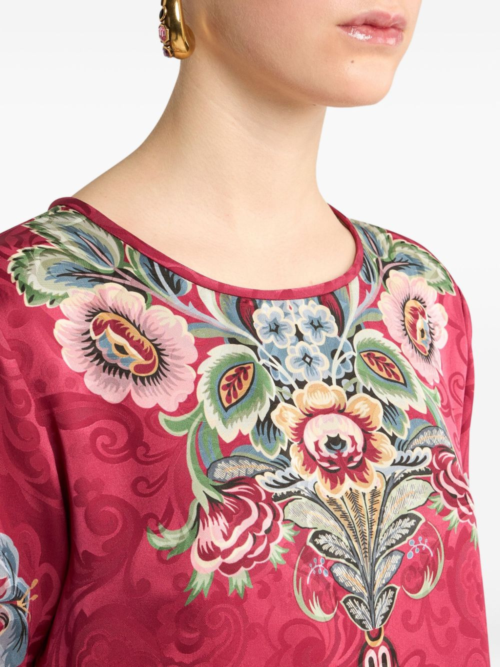 floral-print T-shirt - 4