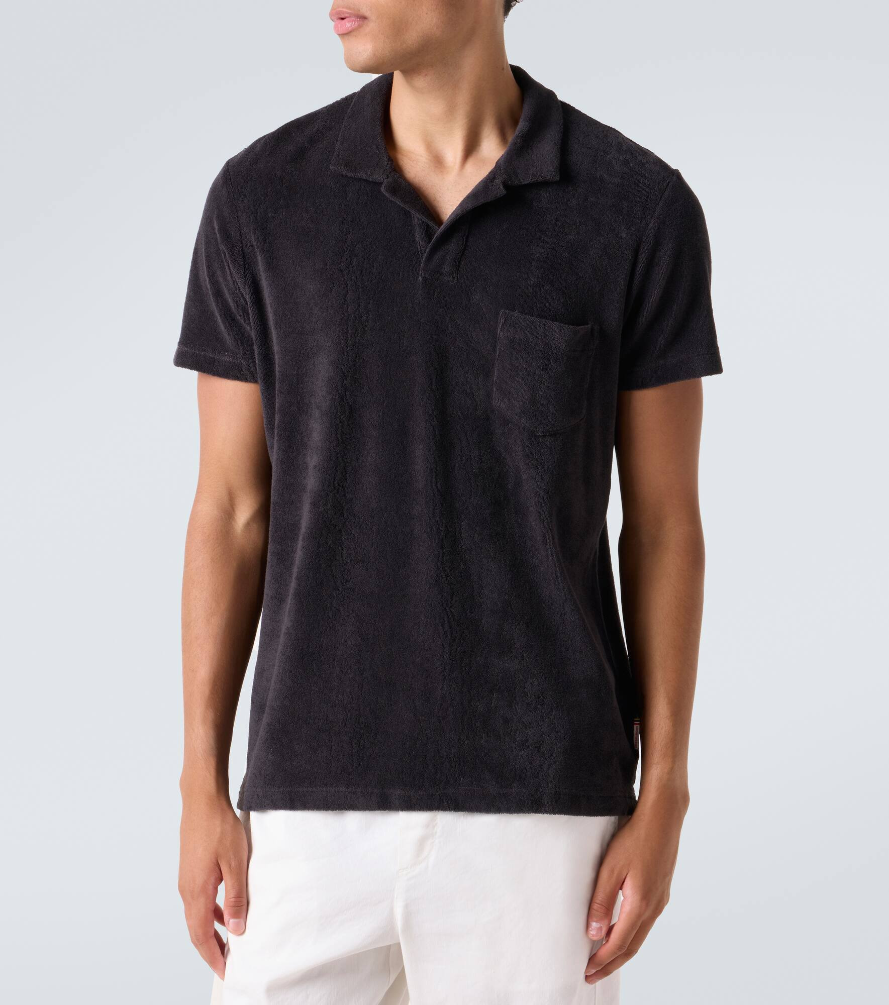 Cotton terry polo shirt - 3