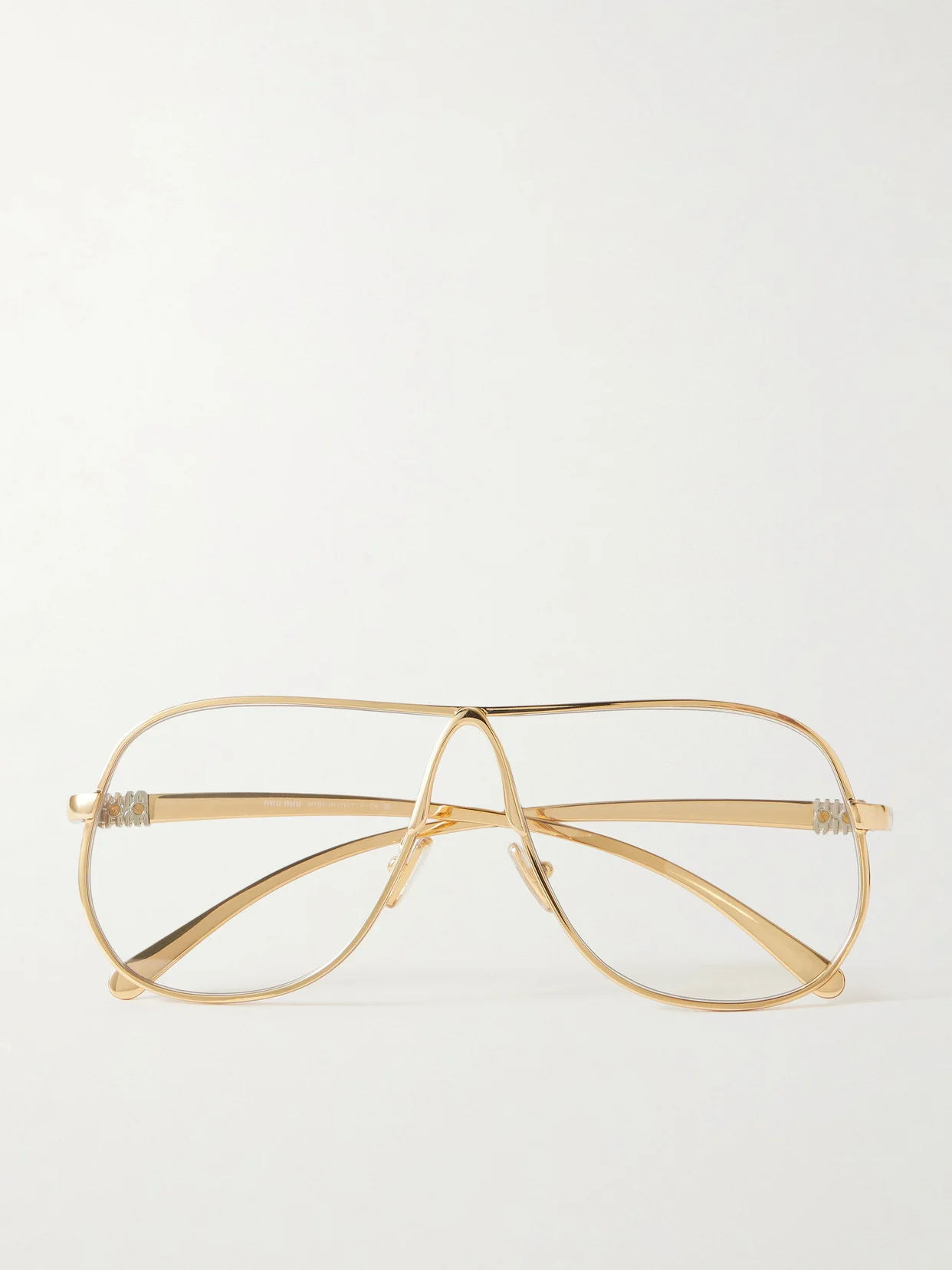 Aviator-style Gold-tone Optical Glasses - 1