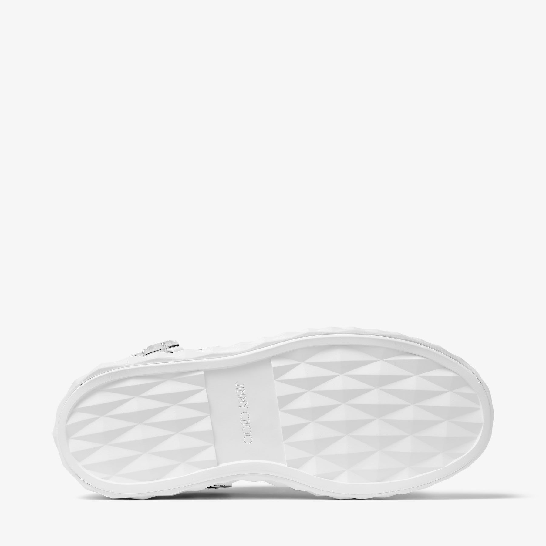 Diamond Maxi Crystal
White Nappa Leather Slipper Trainers with Crystal Strap - 7